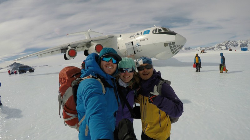 Antarctica trek team mates