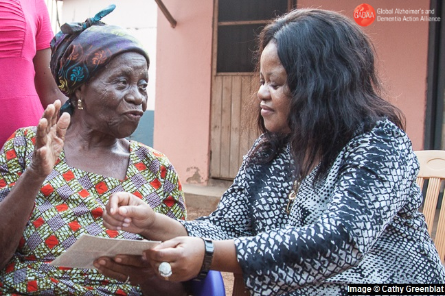 Women and dementia: Esther with her mother in Ghana 