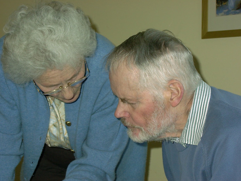 Meg visits Keith in his room at the care home